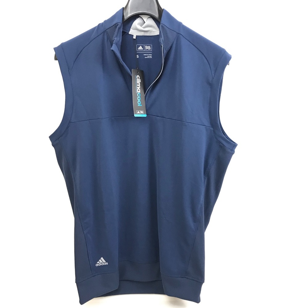 New Adidas Women’s Club Vest Half Zip Navy Blue